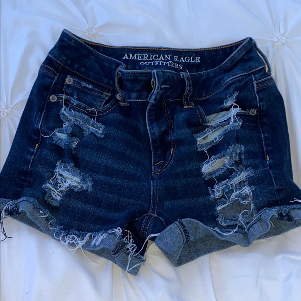 American Eagle ripped jean shorts